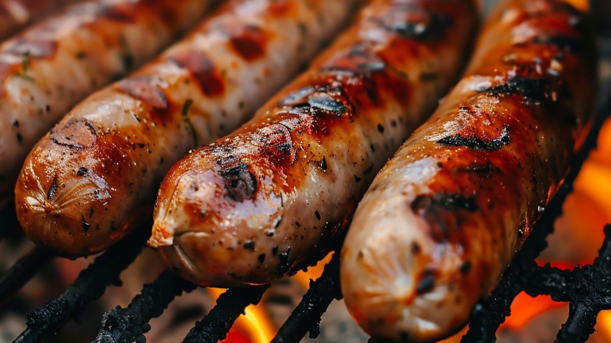 Grillowana kiełbasa z chrupiącą i złocistą skórką