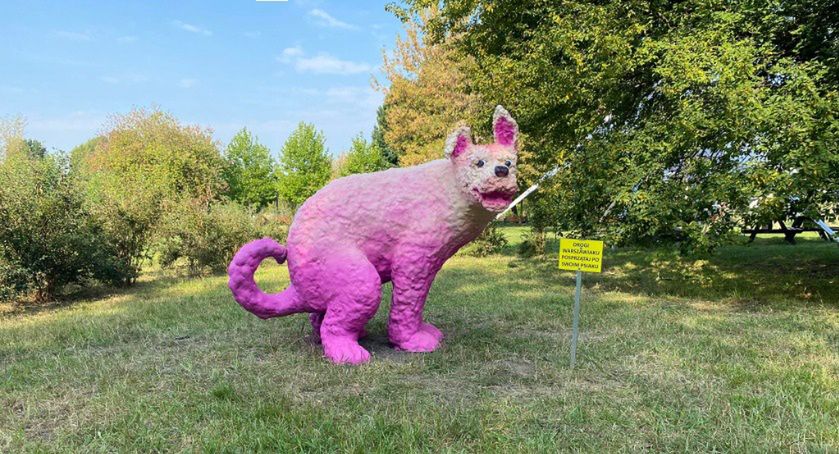 Думки варшав'ян щодо скульптури рожевого пса на Охоті розділились
