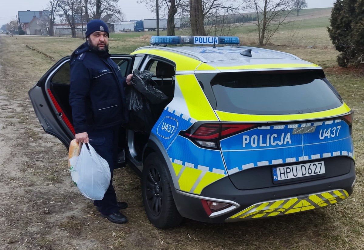 Piękna postawa policjantów