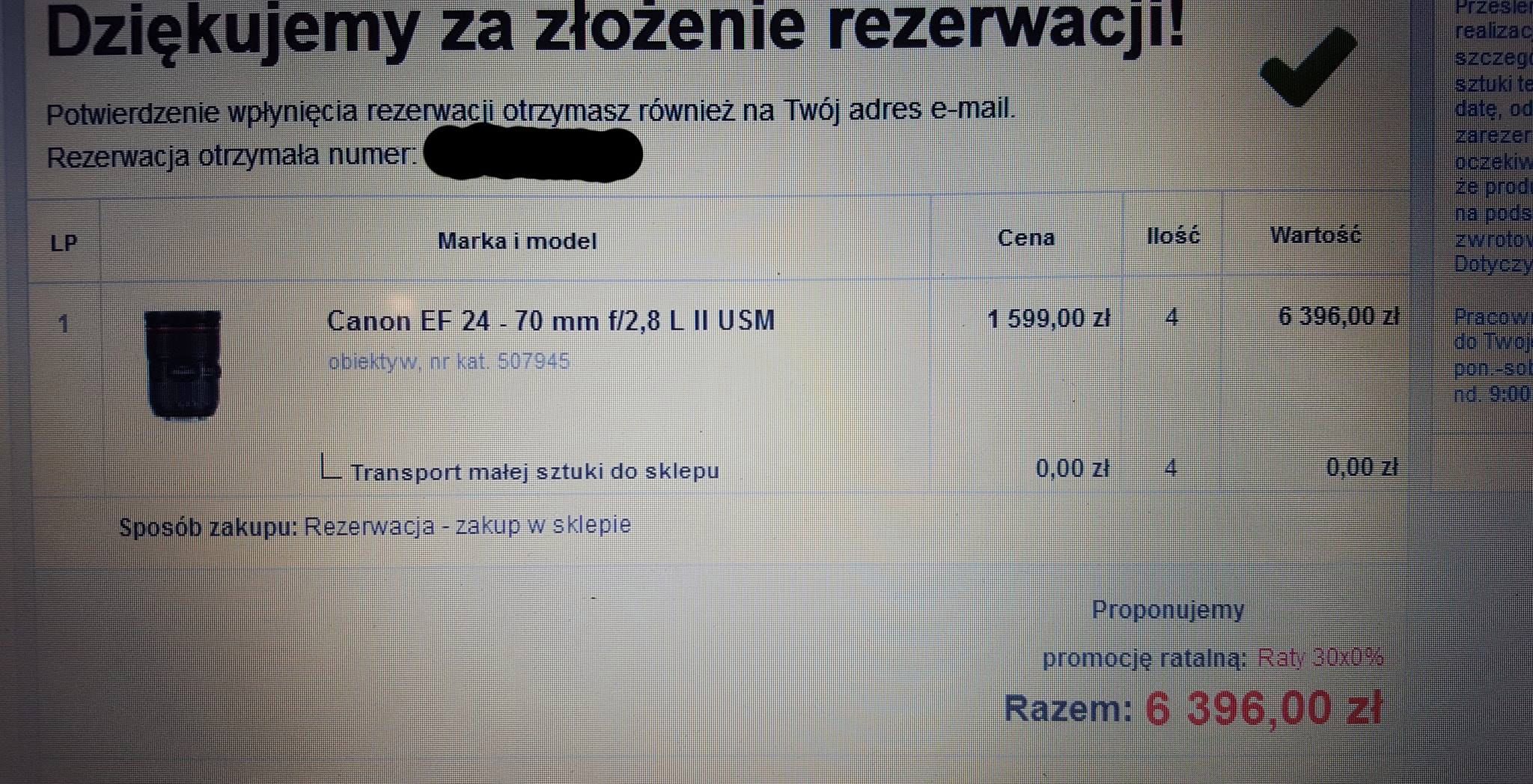 RTV EURO AGD i nocna wyprzedaż obiektywów. Canon EF 24-70 mm f/2.8 L II USM za 1599 złotych! 3