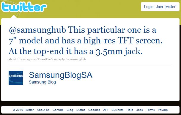 Samsung Twetter