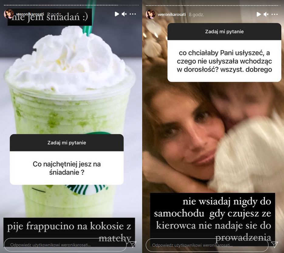 Weronika Rosati zorganizowała Q&A na Instagramie