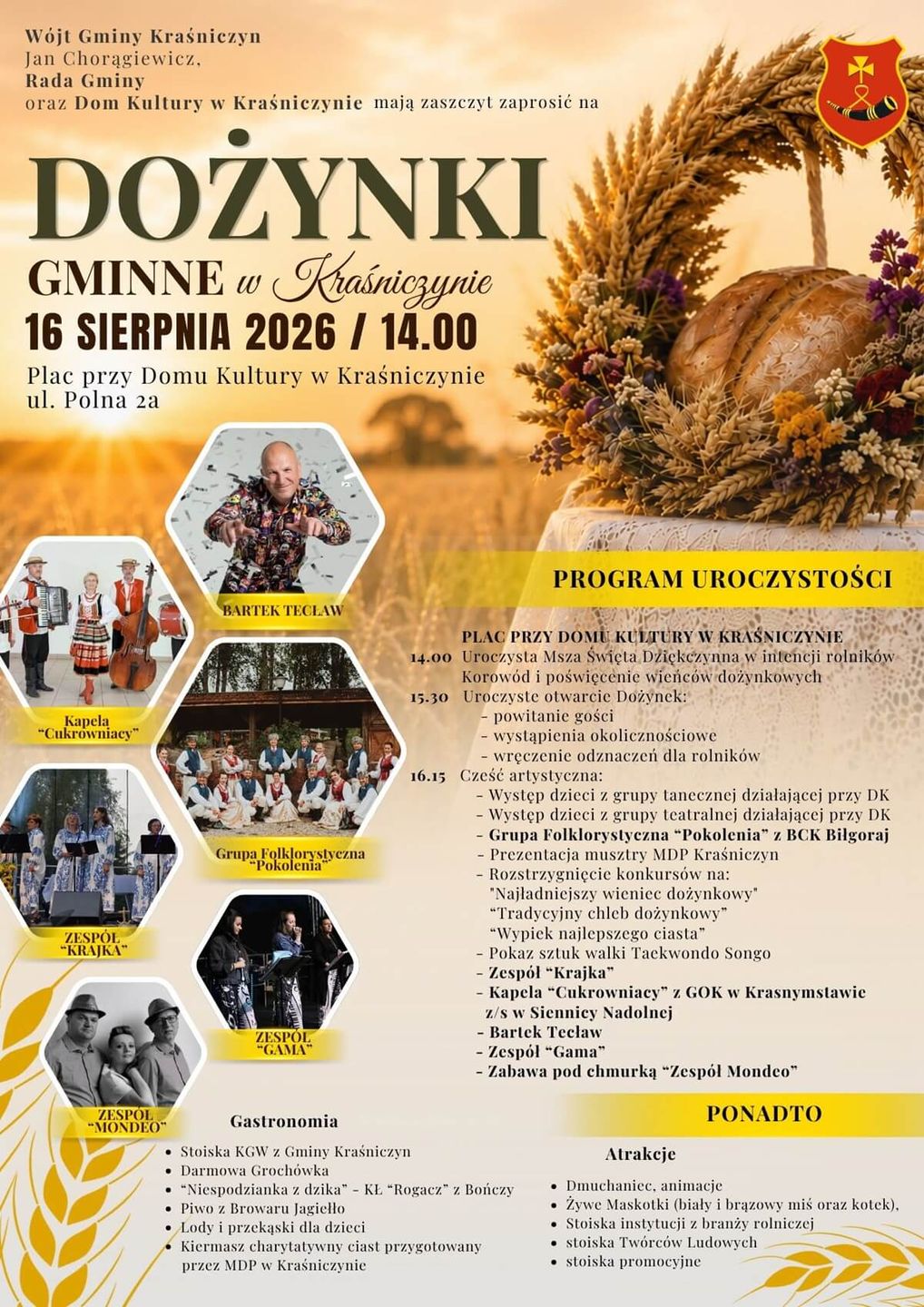 Dożynki w Kraśniczynie 2026