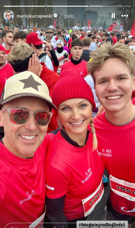 Maciej Kurzajewski na biegu w Warszawie