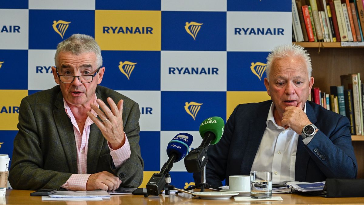 Od lewej: Michael O'Leary, CEO Ryanair Holding, Eddie Wilson, CE