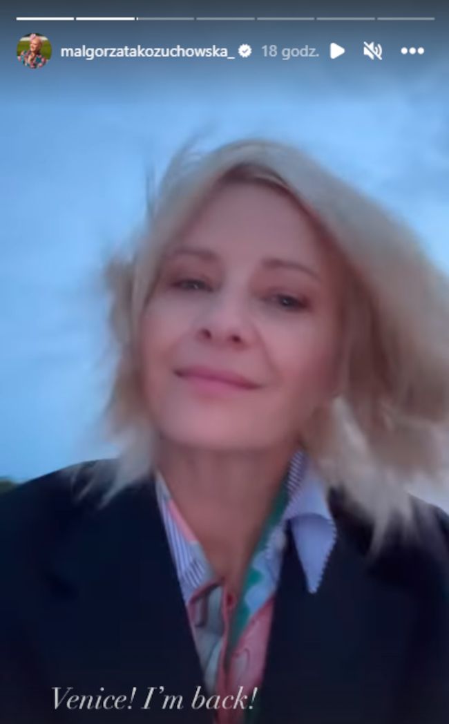 Małgorzata Kożuchowska poleciała do Wenecji. Tak wygląda jej podróż