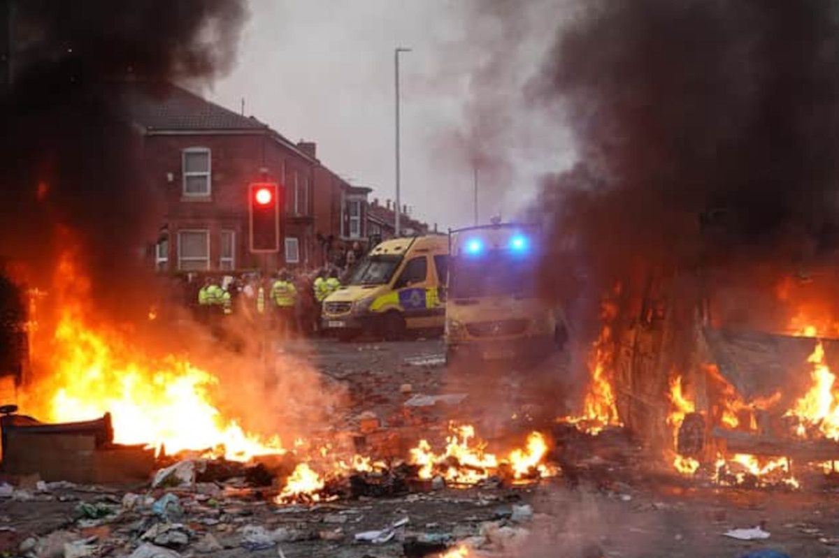 Edinburgh in flames.