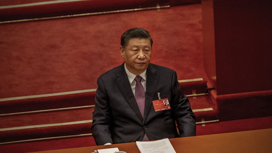 BEIJING, CHINA - MARCH 08: Chinese President Xi Jinping is seen during the Second Plenary Session of the Fifth Session of the 13th National People's Congress on March 08, 2022, at the Great Hall of the People, in Beijing, China. (Photo by Andrea Verdelli/Getty Images)