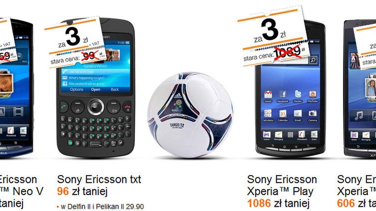 Orange promuje Sony Ericssony, czyli kolejne kilkudniowe cięcia cen 1