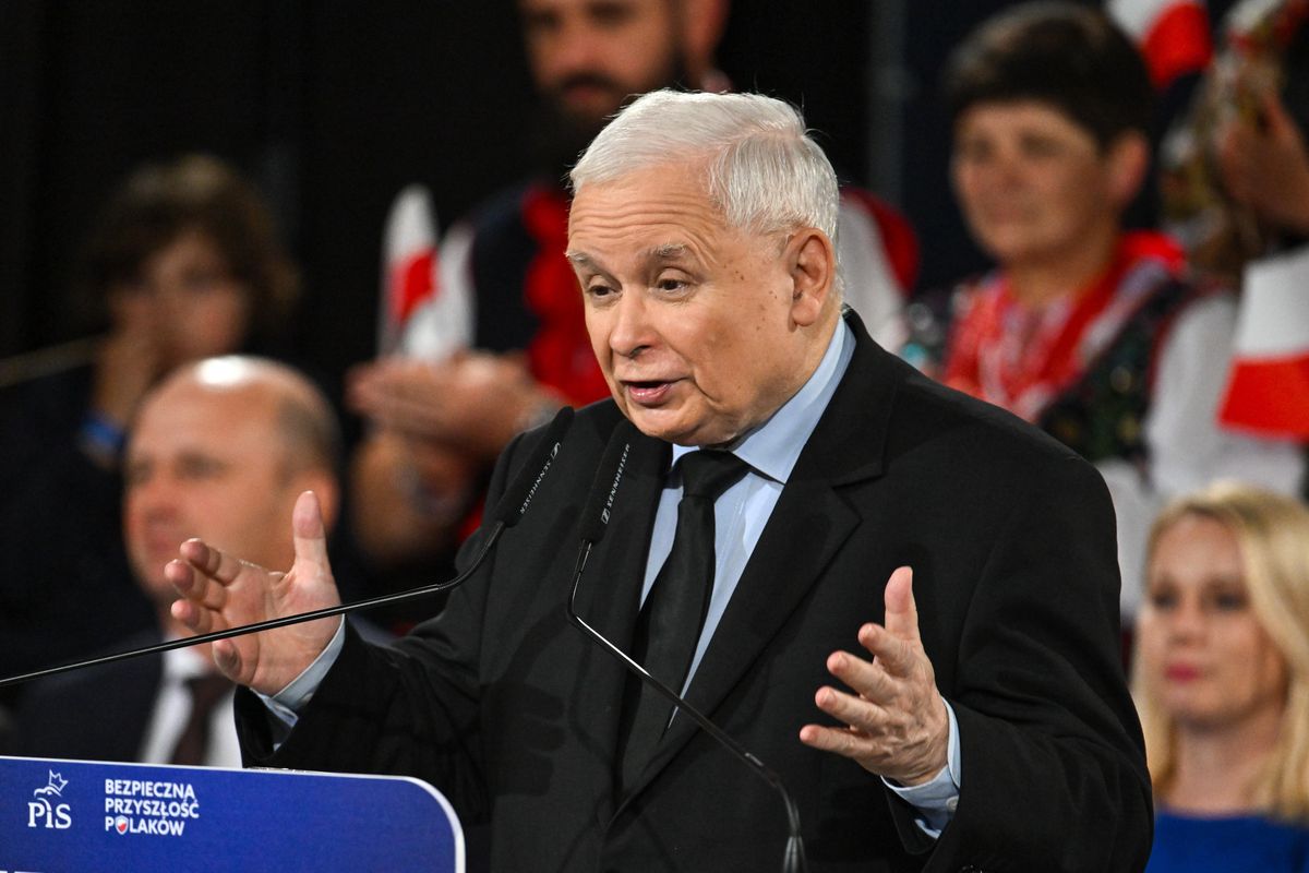 Jarosław Kaczyński na spotkaniu z wyborcami PiS