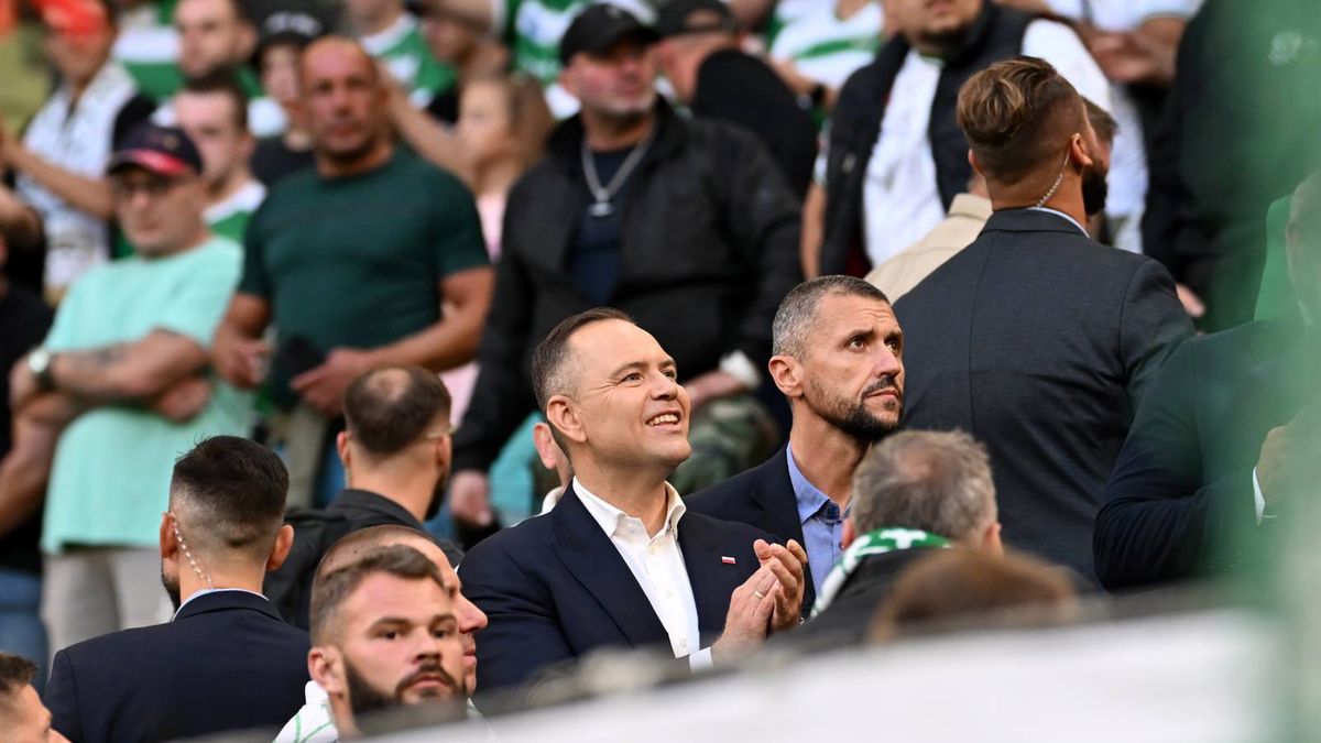 PAP / Marcin Gadomski / Karol Nawrocki na meczu Lechii Gdańsk z Motorem Lublin