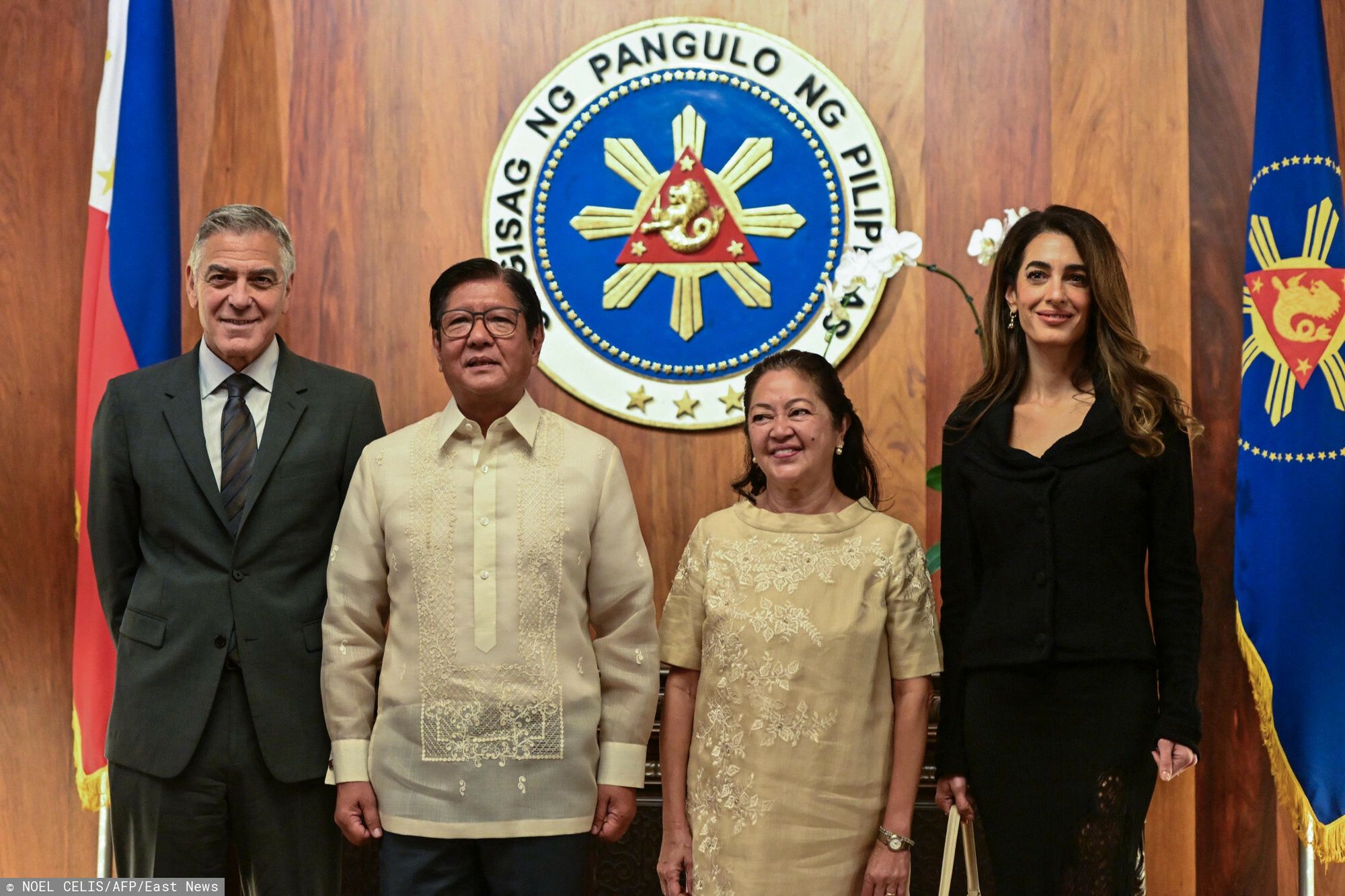 George Clooney i Amal Clooney odwiedzili prezydenta Filipin