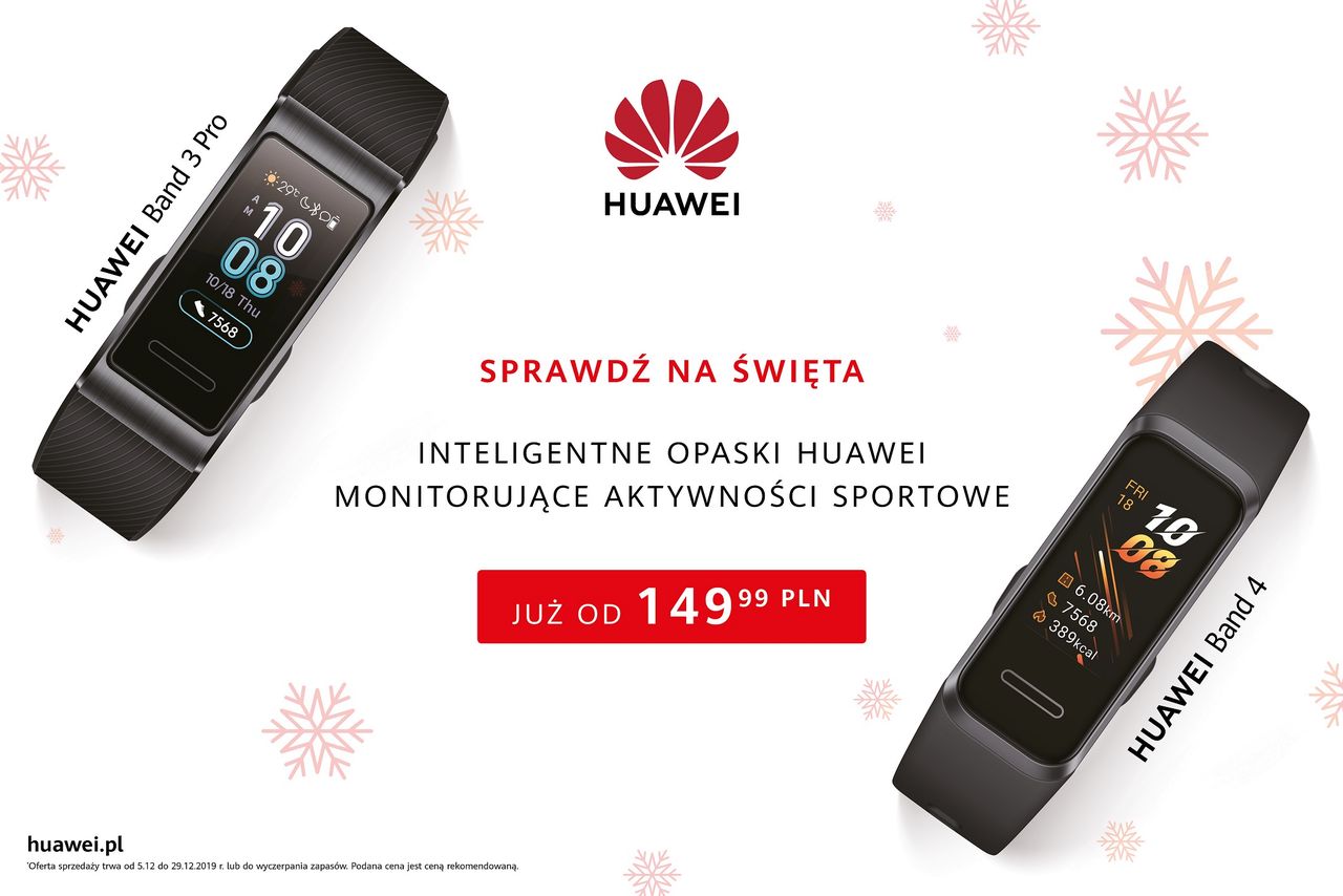 Opaski Huawei w niższych cenach na święta
