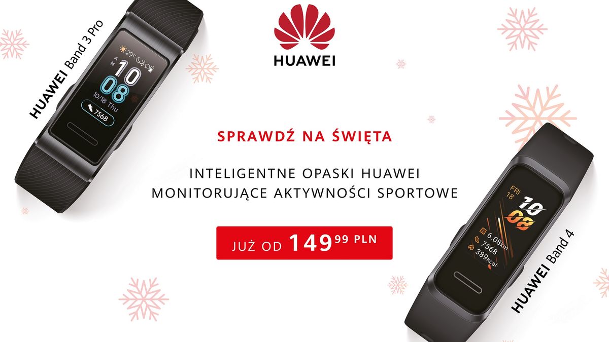 Opaski Huawei w niższych cenach na święta