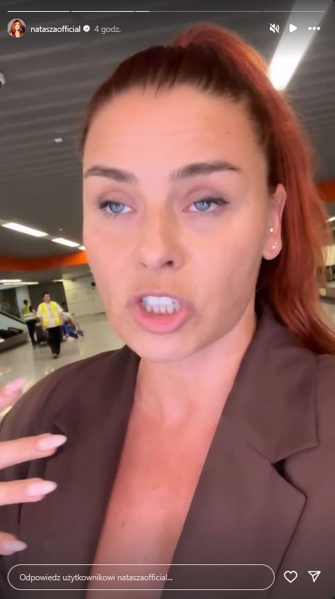 Natasza Urbańska relacjonuje koszmarny lot
