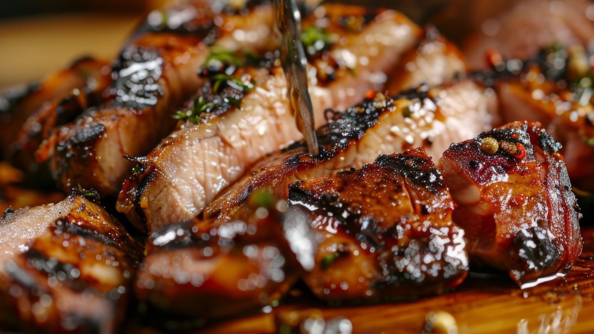 Grillowana karkówka w miodowej marynacie