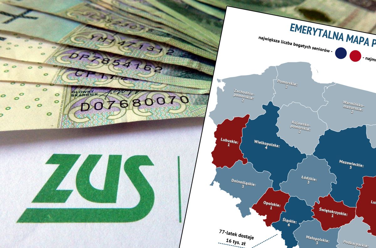 Najwięcej emerytalnych bogaczy jest na Śląsku. Oto mapa emerytów rekordzistów