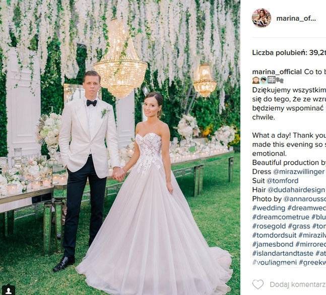 Marina Łuczenko i Wojciech Szczęsny wzięli ślub (fot. Instagram)