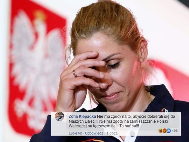 Zofia Klepacka komentuje post Kampanii Przeciw Homofobii o Powstaniu Warszawskim: "Nie ma zgody na Polskę Walczącą na tęczowym tle"