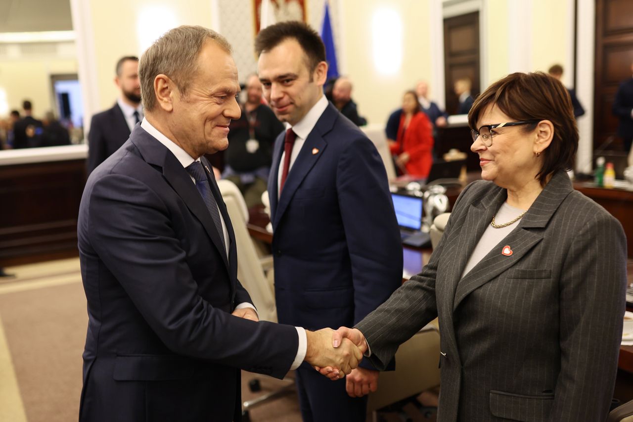 Premier Donald Tusk i ministra zdrowia Izabela Leszczyna