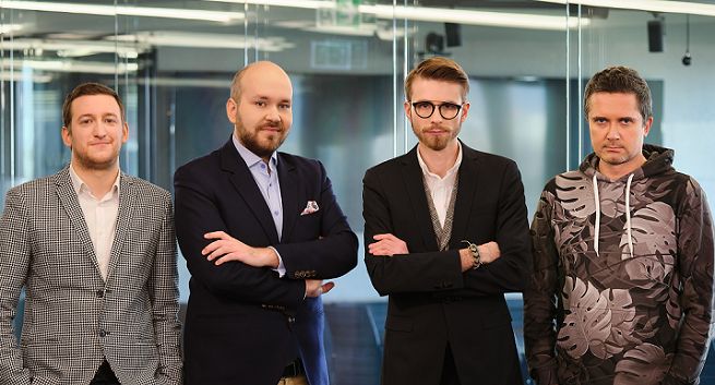 Szymon Jadczak, Patryk Słowik, Dariusz Faron i Patryk Michalski w Wirtualnej Polsce