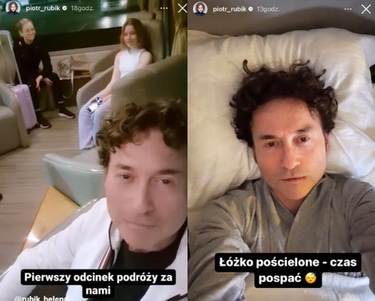 Agata i Piotr Rubikowie podczas luksusowego lotu do Sydney 