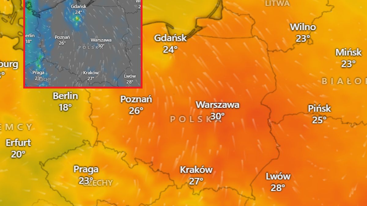 Z jednej strony upały, z drugiej burze