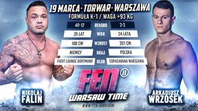 Arkadiusz Wrzosek kontra Nikolaj Falin na FEN 11 „Warsaw Time” już w marcu
