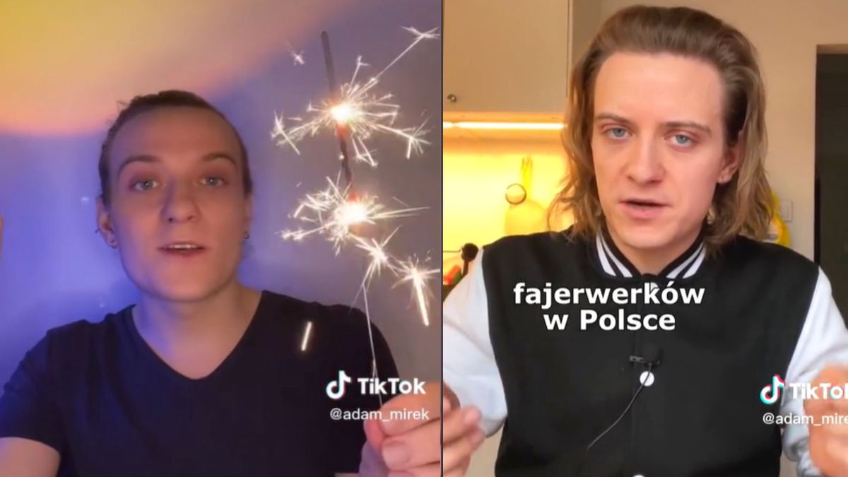 pokazał jak odpalać zimne ognie