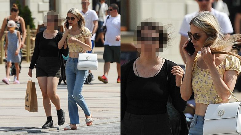 Magdalena Ogórek z córką