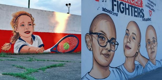 "Polski Banksy" MURALAMI upamiętnił akcję Łatwoganga i sukces Mai Chwalińskiej. "Jedyny graficiarz, który nie niszczy, lecz upiększa" (FOTO)