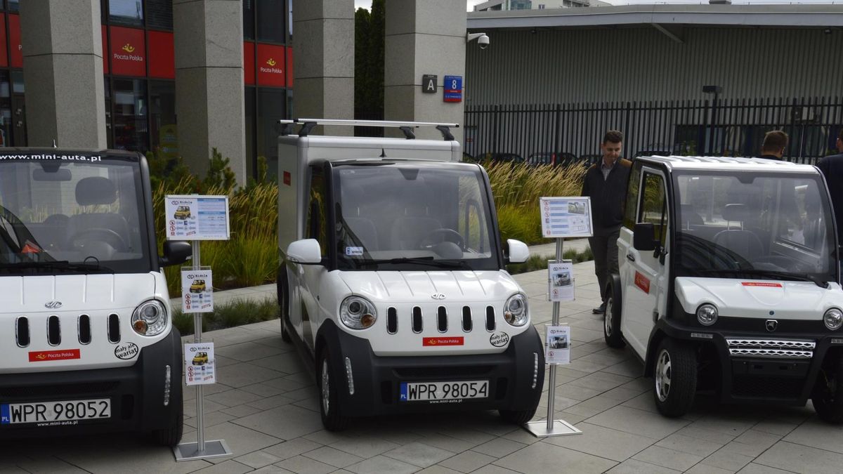 M. in. takie małe pojazdy będą testować w najbliższych dniach listonosze z 9 miast centralnej Polski