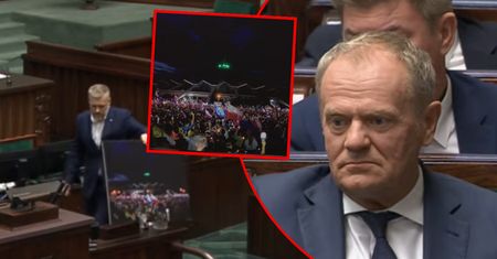 "Niech pan na to patrzy". Zandberg grzmi do Tuska z mównicy