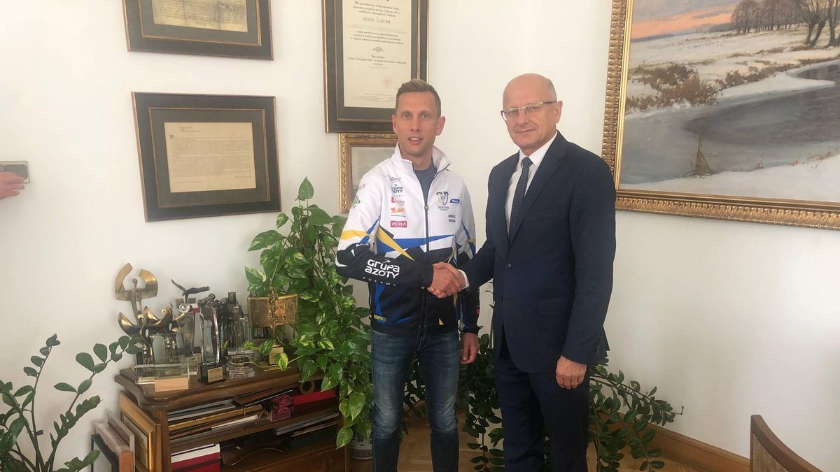 Andreas Jonsson i prezydent Miasta Lublin Krzysztof Żuk