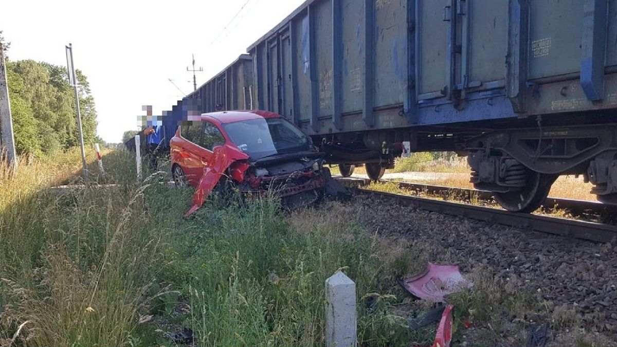 Skutki kolizji w Szczecinku 