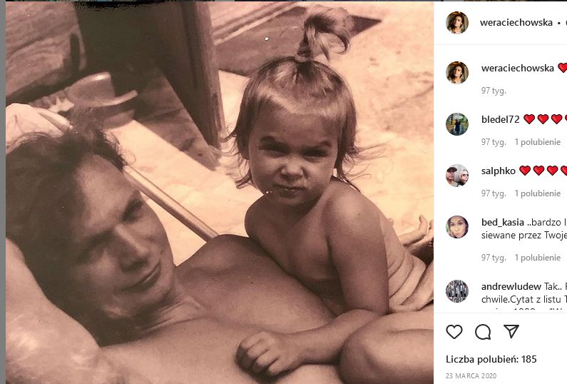 Weronika Ciechowska z ojcem Grzegorzem.