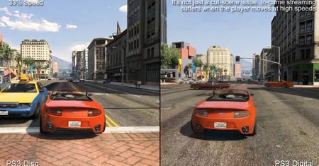 GTA V odtwarzane z płyty na PS3 wygląda lepiej od wersji z PS Store