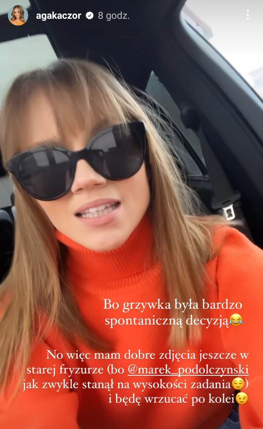 Agnieszka Kaczorowska zrobiła grzywkę