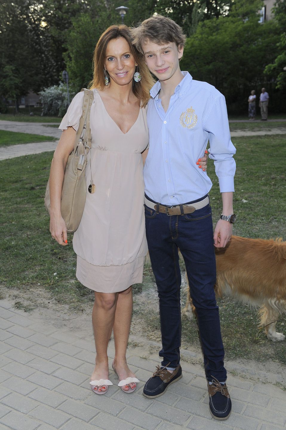 Paulina Smaszcz z synem w 2012