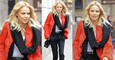 Maja Sablewska w czerwonym futrze (ZDJĘCIA)