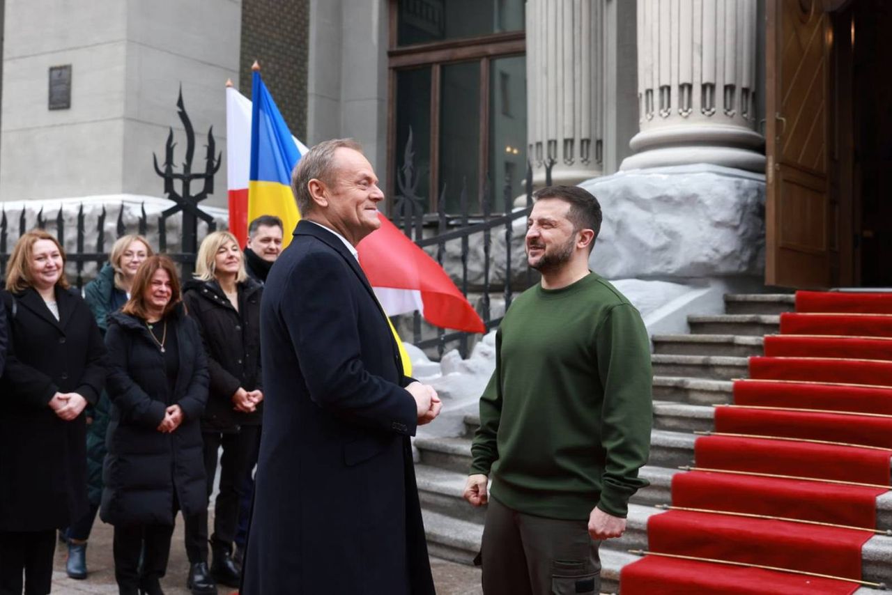 Donald Tusk met in Kiev with, among others, President Volodymyr Zelensky.