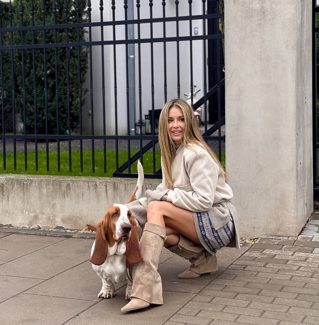 Małgorzata Rozenek z bassetem