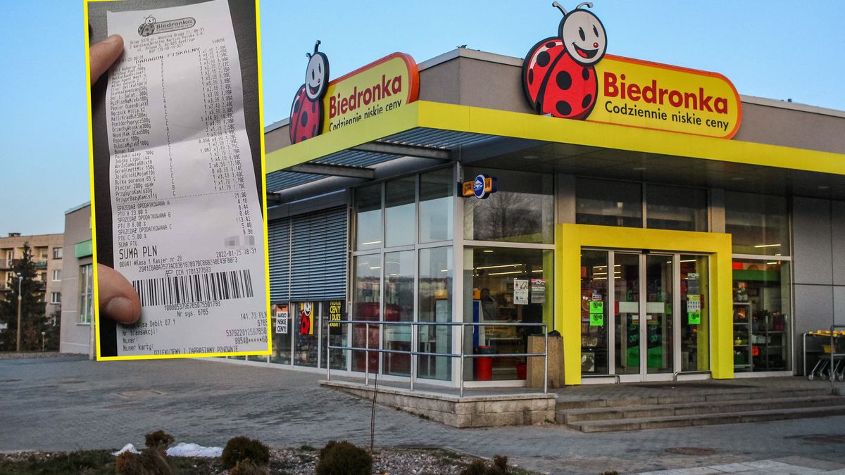 Radomir Tamulewicz pokazał paragon z Biedronki. 
