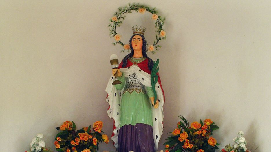 Przedstawienie św. Barbary (kapliczka na terenie Bączal Dolny)
