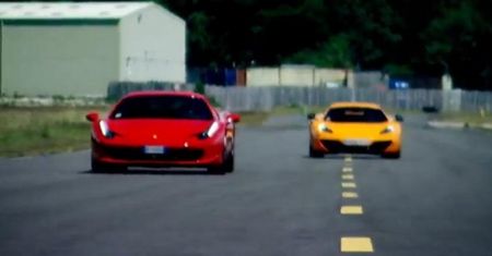 McLaren MP4-12C vs Ferrari 458 Italia w Top Gear [wideo]