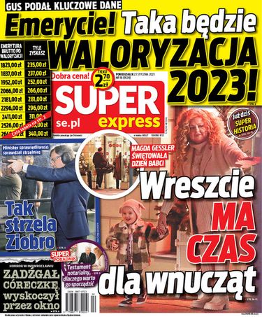 Magda Gessler z wnuczką Neną - okładka Super Express