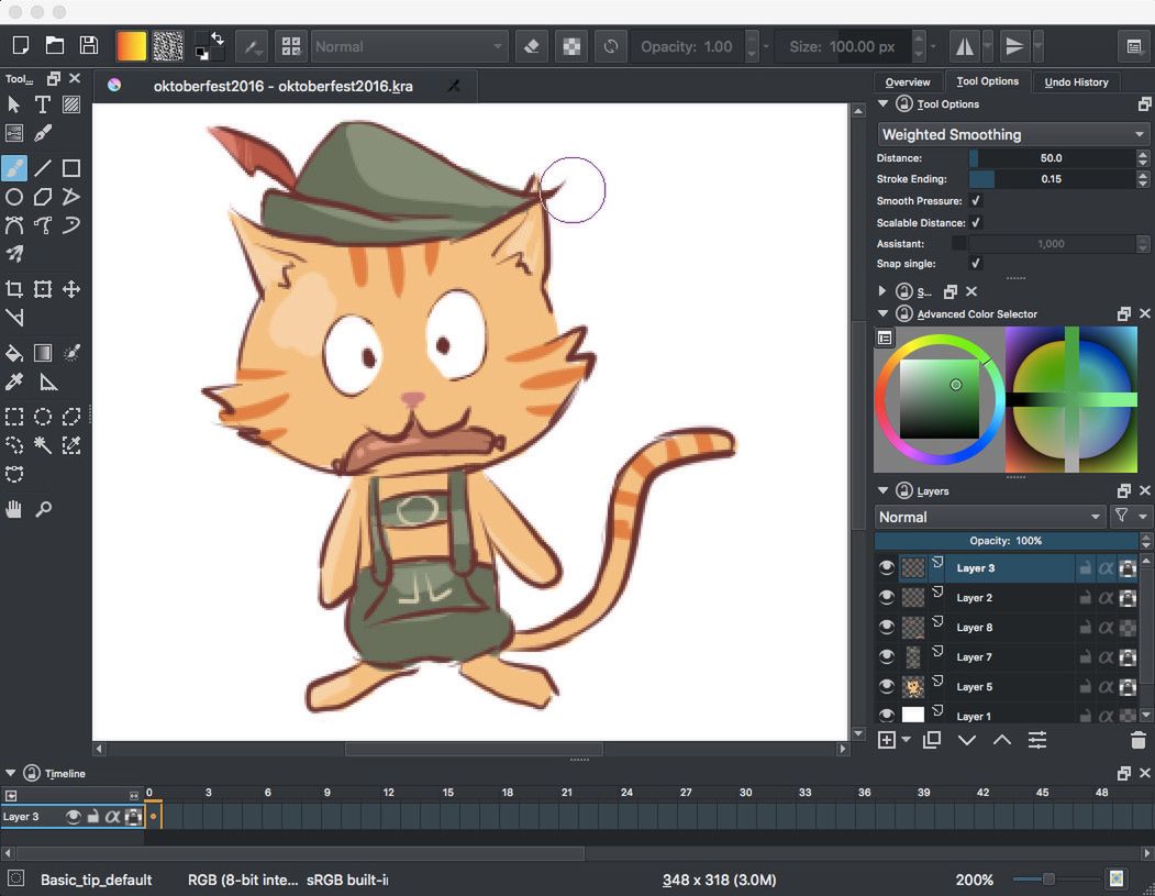 Krita 3.1 – jeszcze więcej animacji i w końcu OpenGL na macOS