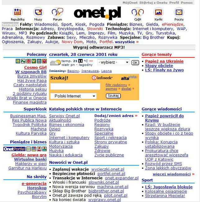 Polski Internet kilka i kilkanaście lat temu. Jak zmieniały się popularne strony? 3