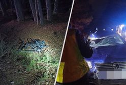 Tragedia pod Lubinem. Potrącono dwóch rowerzystów, ojciec nie żyje, syn w szpitalu