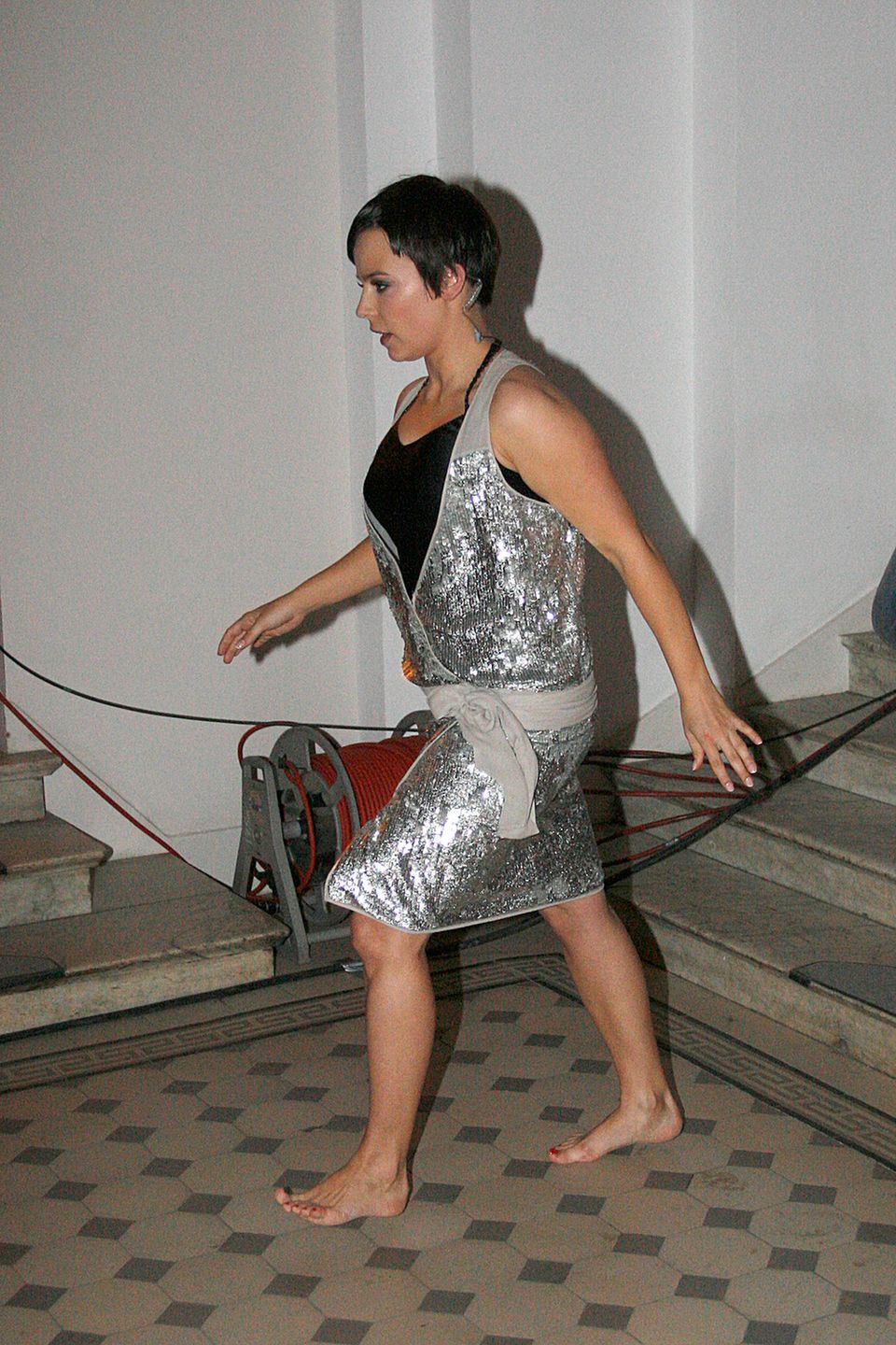Anna Mucha w 2007 roku miała krótkie włosy